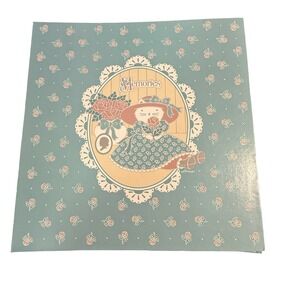 Vintage 1988 CHD Jamie Memories Cat Photo Album Teal Floral 3 Ring Binder 12x11